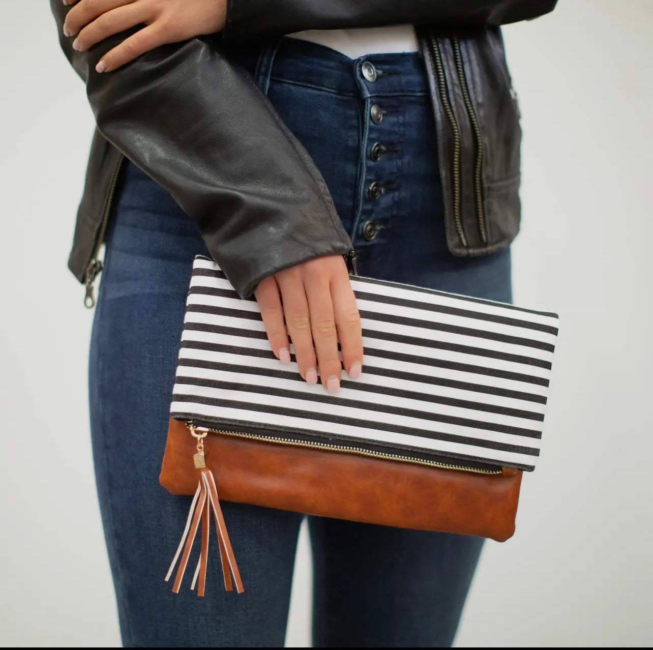 Stripe Clutch